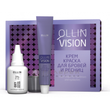 Ollin Vision Set graphite Крем-краска для бровей и ресниц графит в наборе